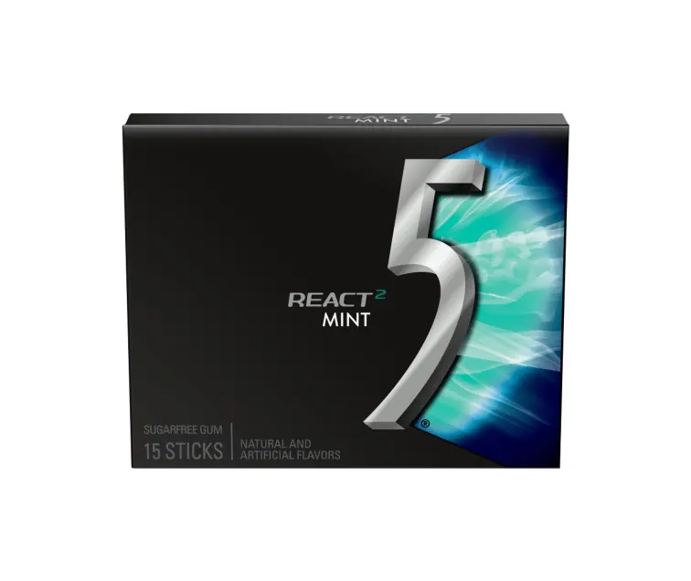 Wrigley 5 Gum React Mint package
