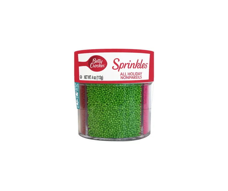 General Mills Betty Crocker 4-Cell All Holiday Nonpareils package