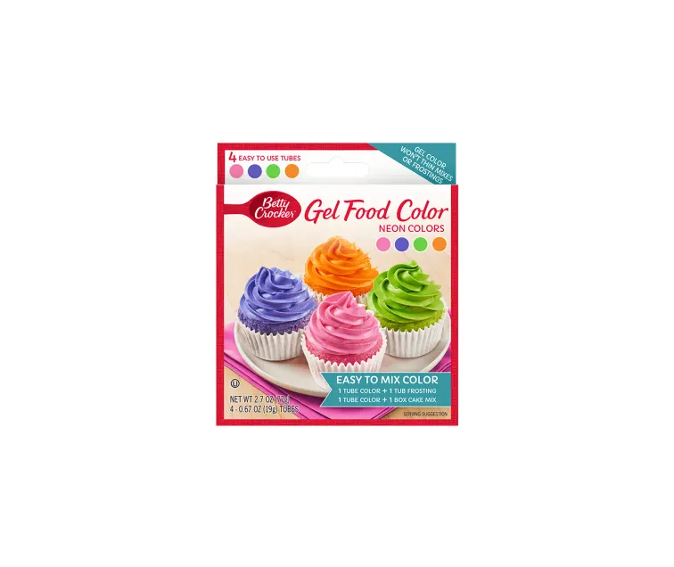 General Mills Betty Crocker Neon Gel Food Colors package