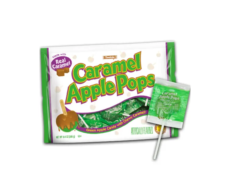 Tootsie Roll Charms Caramel Apple Pops package