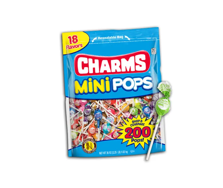 Tootsie Roll Charms Mini Pops package