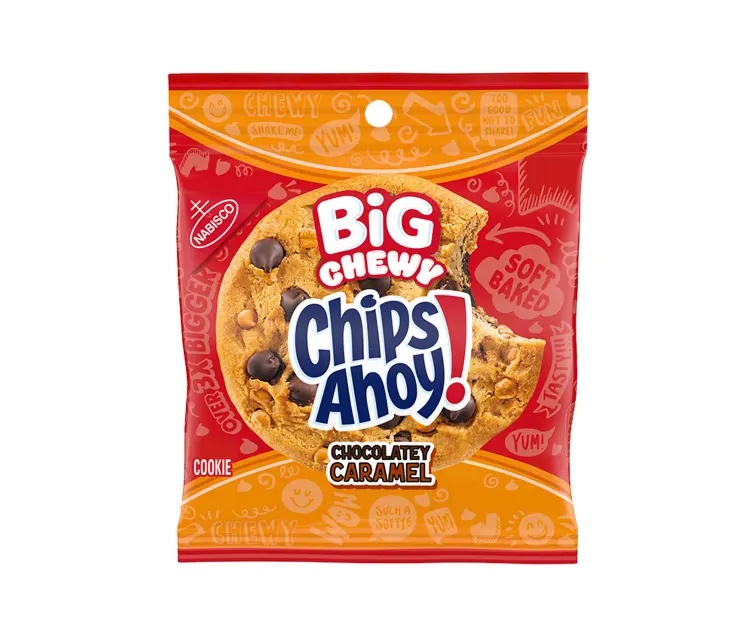 Mondelēz Chips Ahoy! Big Chewy Chocolatey Caramel package