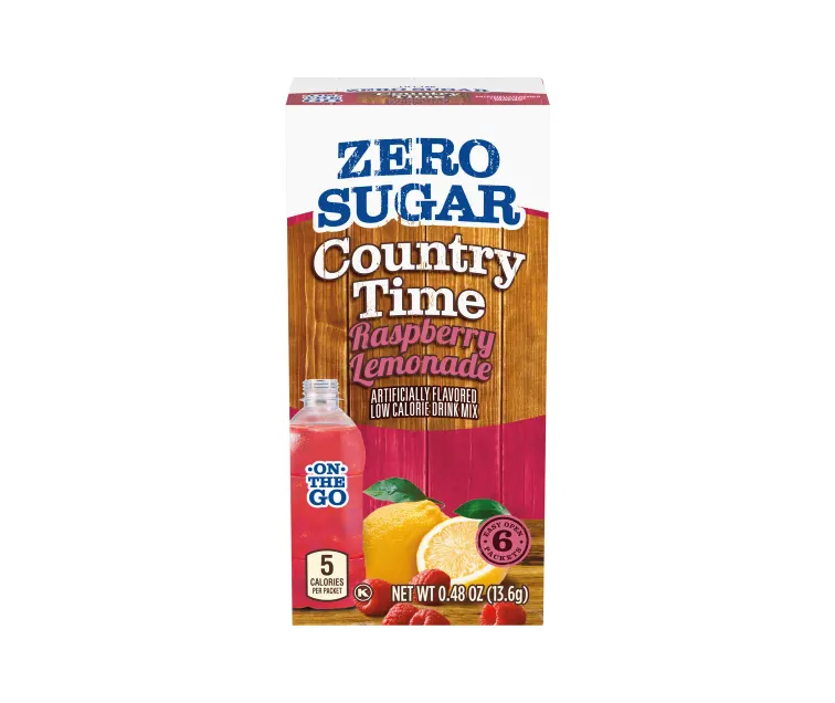 Kraft Heinz Country Time Zero Sugar Raspberry Lemonade Drink Mix package