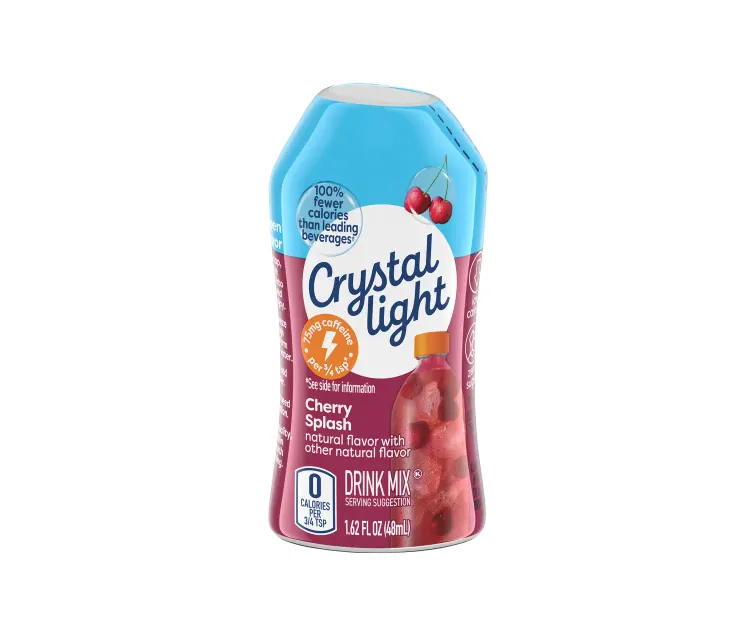 Kraft Heinz Crystal Light Cherry Splash Drink Mix with Caffeine package