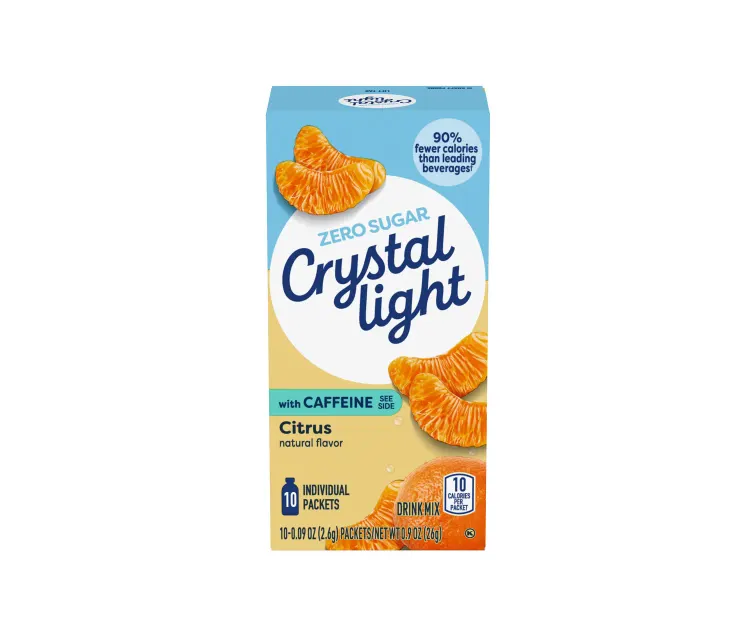 Kraft Heinz Crystal Light Citrus Drink Mix with Caffeine package