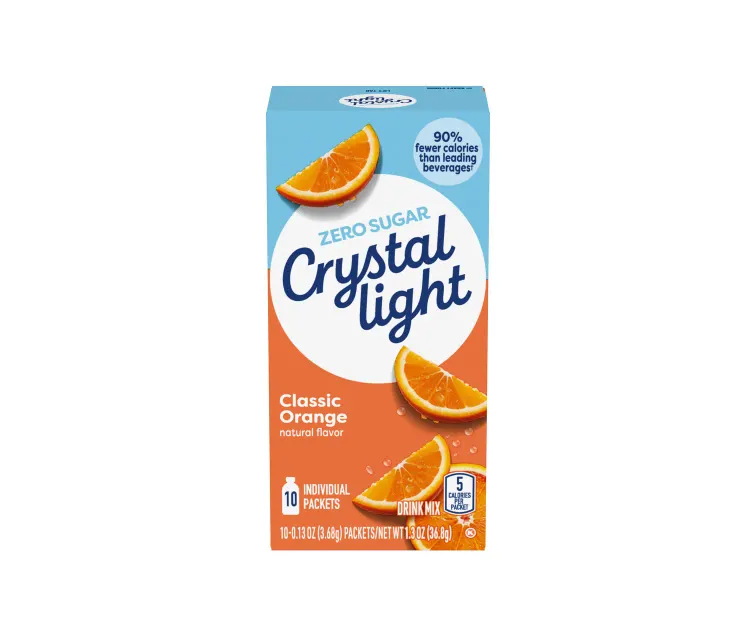 Kraft Heinz Crystal Light Classic Orange Drink Mix package