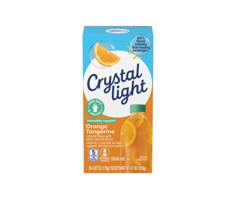 Kraft Heinz Crystal Light Immunity Support Orange Tangerine Drink Mix package