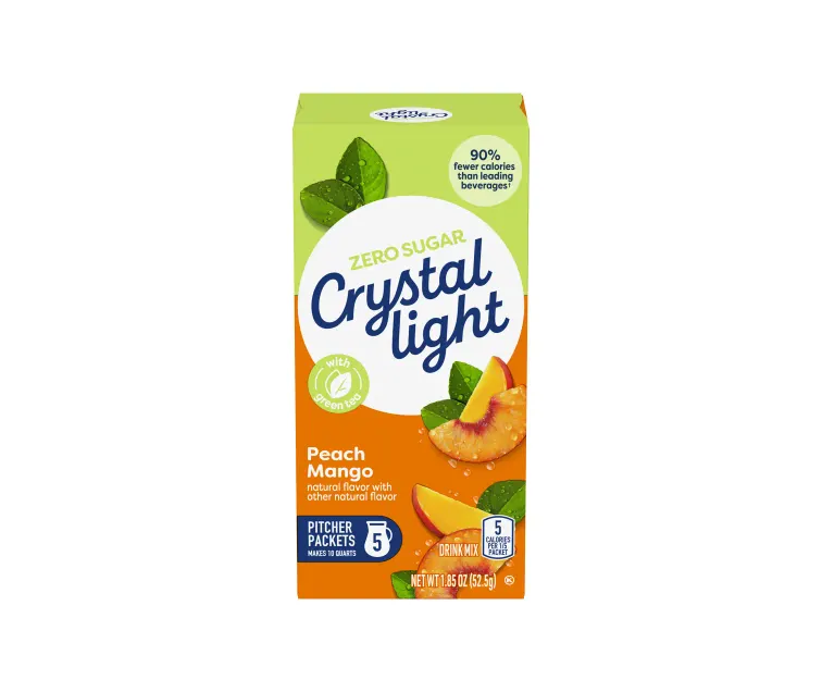 Kraft Heinz Crystal Light Peach Mango Green Tea Drink Mix package