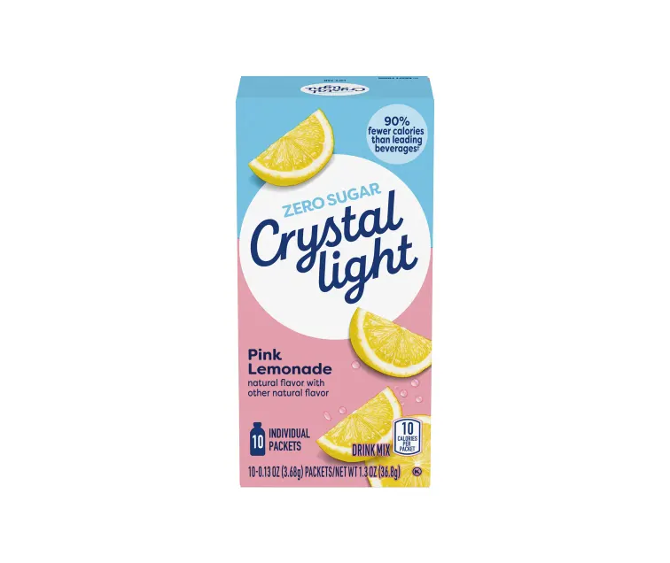 Kraft Heinz Crystal Light Pink Lemonade Drink Mix package