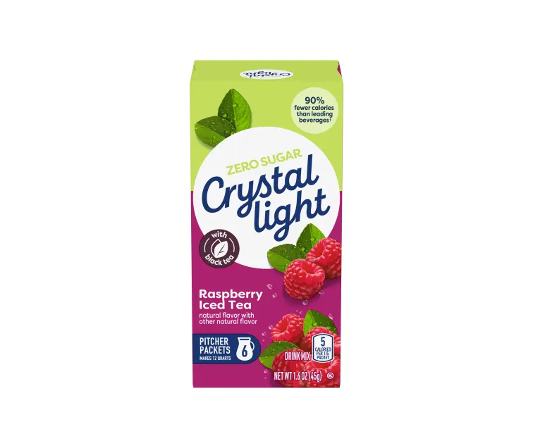 Kraft Heinz Crystal Light Raspberry Iced Tea Drink Mix package