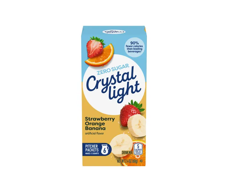 Kraft Heinz Crystal Light Strawberry Orange Banana Drink Mix package