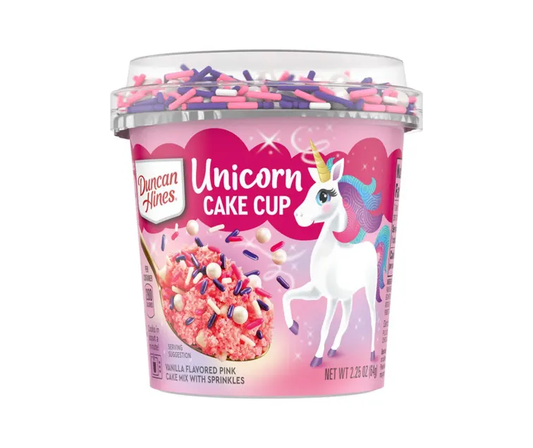 Conagra Duncan Hines Cake Cup Unicorn package