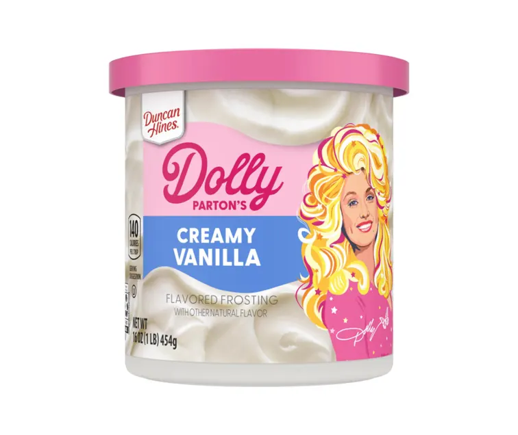 Conagra Duncan Hines Dolly Parton's Creamy Vanilla Frosting package