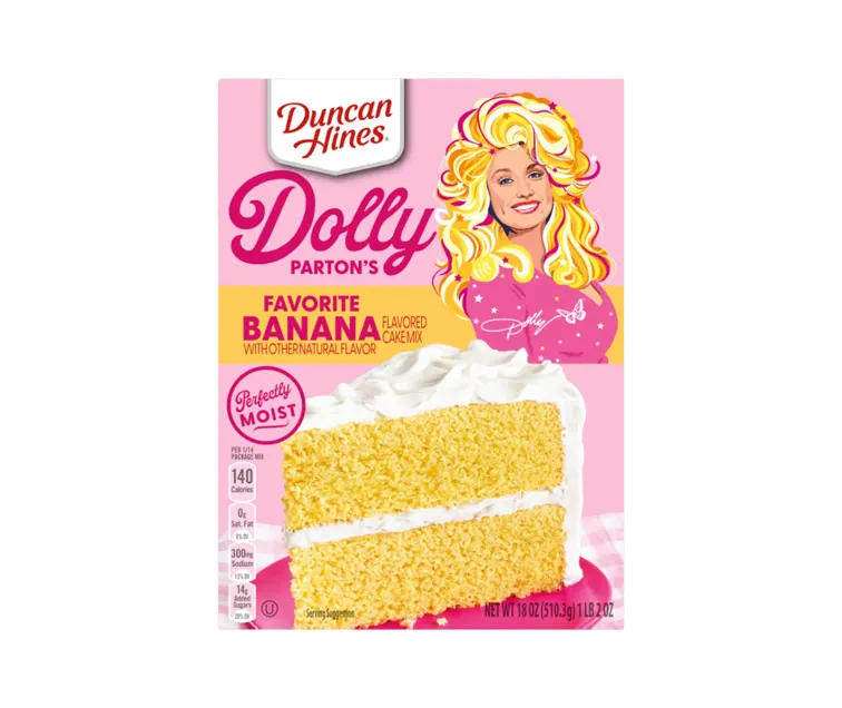 Conagra Duncan Hines Dolly Parton's Favorite Banana Cake Mix package