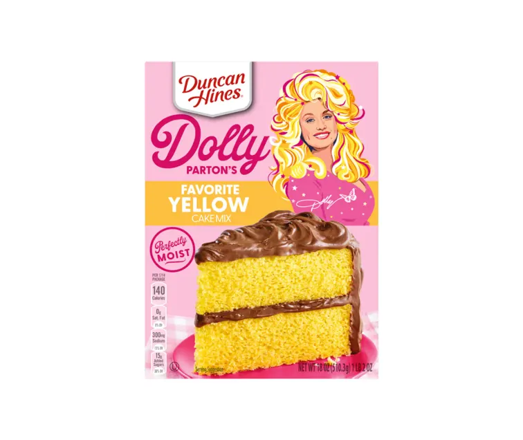 Conagra Duncan Hines Dolly Parton's Favorite Yellow Cake Mix package