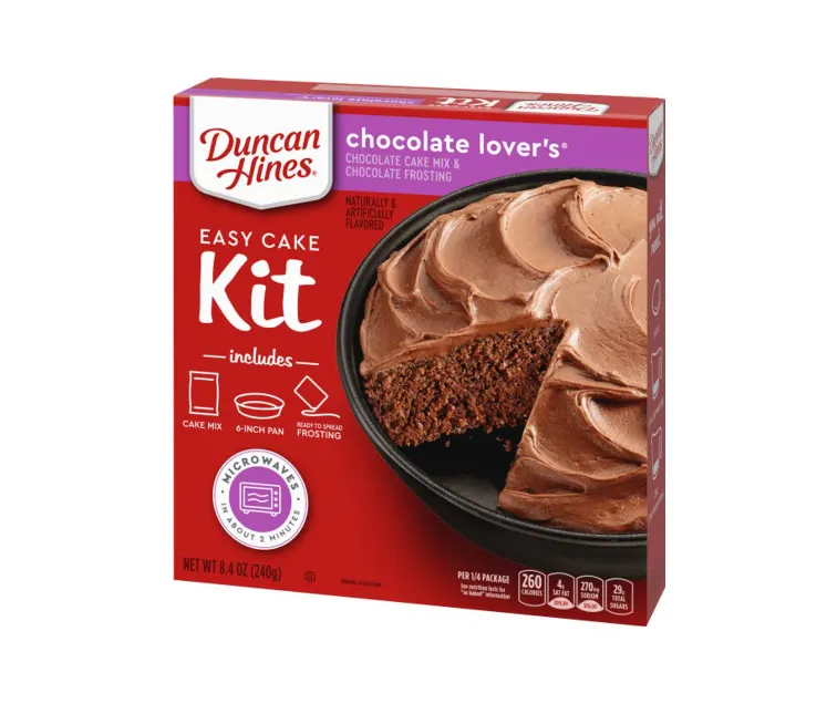 Conagra Duncan Hines Easy Cake Kit Chocolate Lover's package