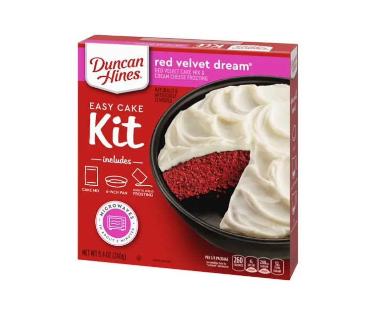 Conagra Duncan Hines Easy Cake Kit Red Velvet Dream package