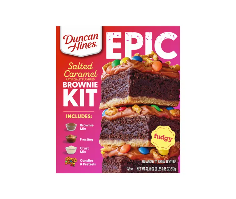 Conagra Duncan Hines Epic Brownie Kit Salted Caramel package