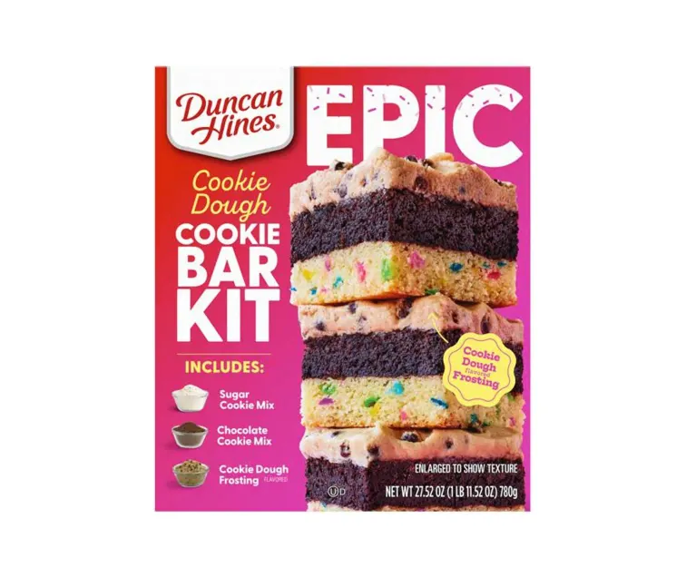 Conagra Duncan Hines Epic Cookie Bar Kit Cookie Dough package