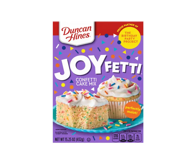 Conagra Duncan Hines Joyfetti Confetti Cake Mix package