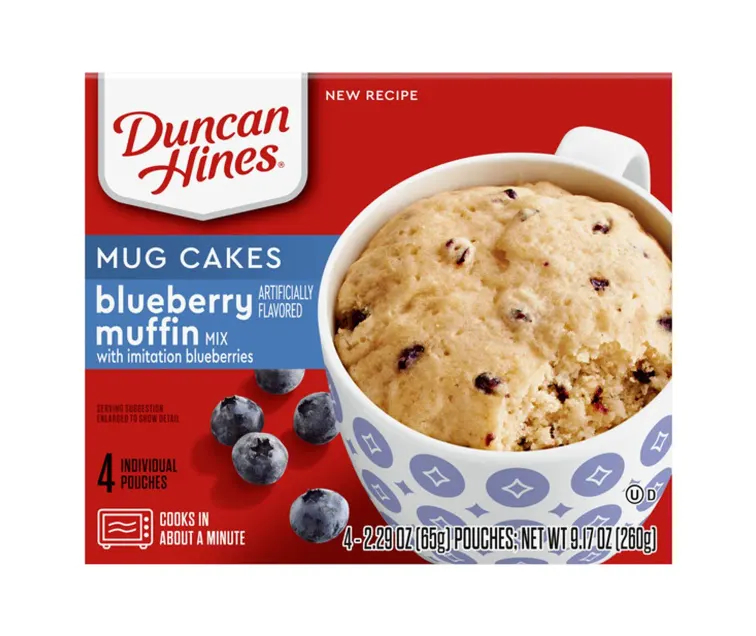 Conagra Duncan Hines Mug Cakes Blueberry Muffin package