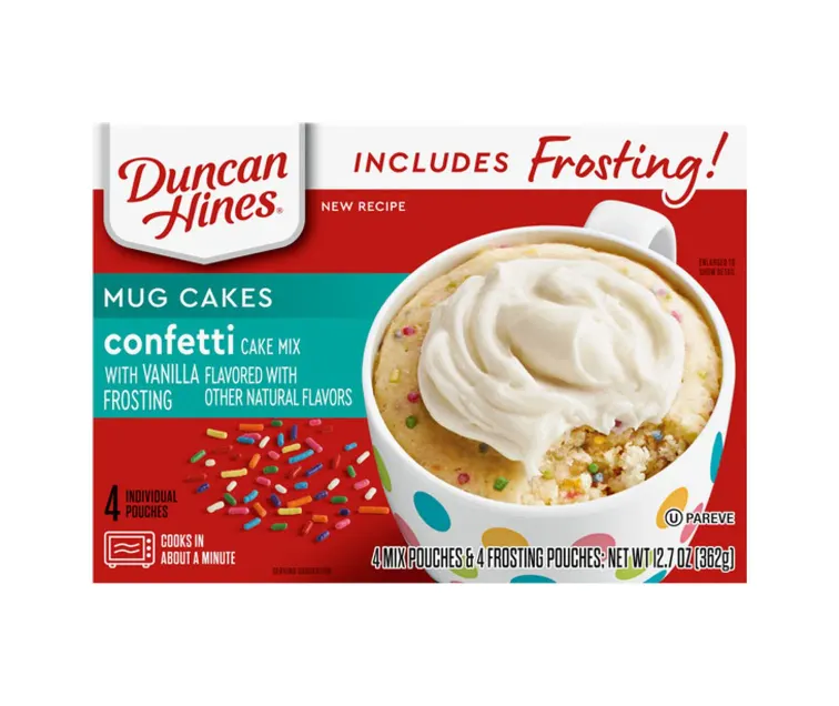 Conagra Duncan Hines Mug Cakes Confetti Cake package