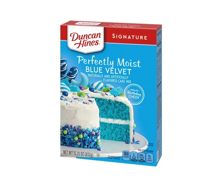 Conagra Duncan Hines Signature Blue Velvet Cake Mix package