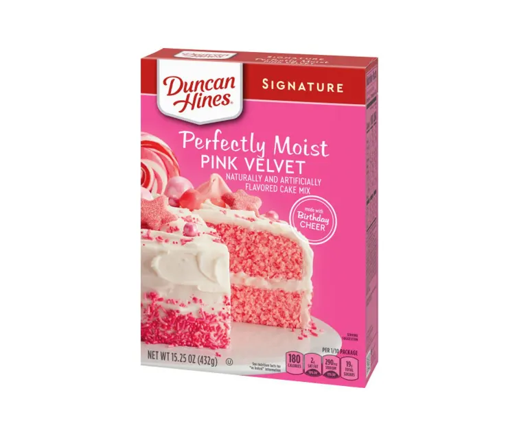 Conagra Duncan Hines Signature Pink Velvet Cake Mix package