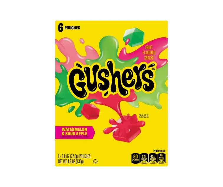 General Mills Gushers Watermelon & Sour Apple package