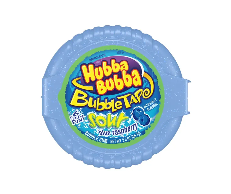 Wrigley Hubba Bubba Sour Blue Raspberry Bubble Tape package