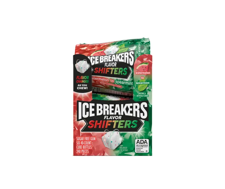 Hershey Ice Breakers Flavor Shifters Watermelon to Spearmint Gum package