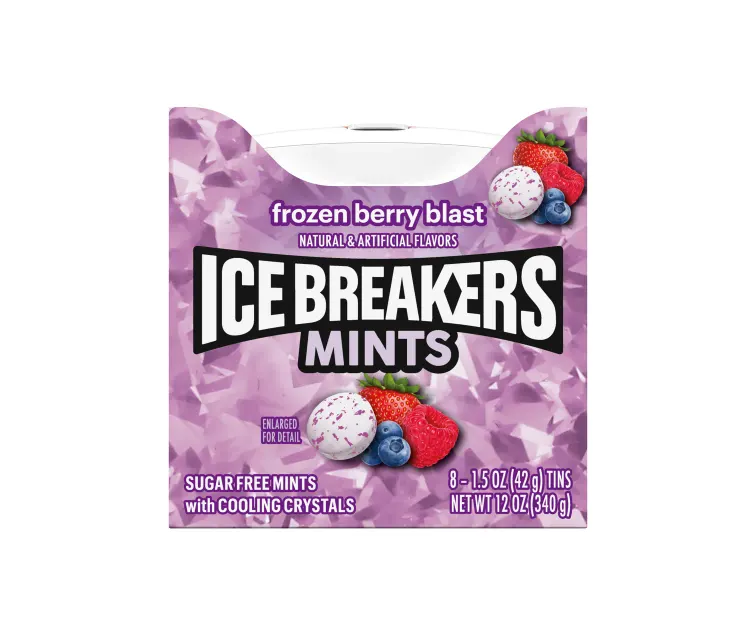 Hershey Ice Breakers Frozen Berry Blast Mints package