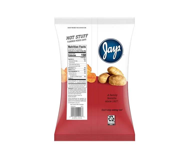 Jay's Jay's Hot Stuff Potato Chips package
