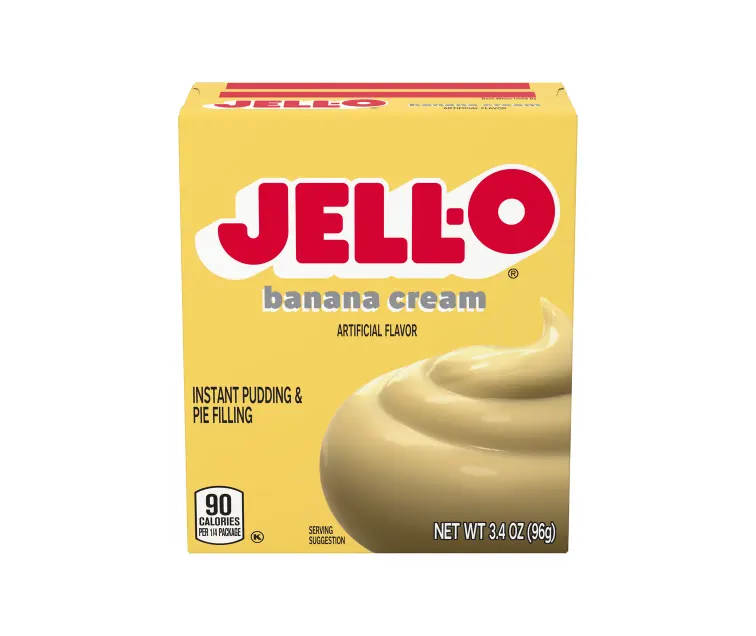 Kraft Heinz Jell-O Banana Cream Instant Pudding package