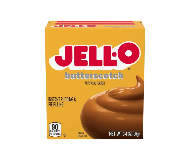 Kraft Heinz Jell-O Butterscotch Instant Pudding package