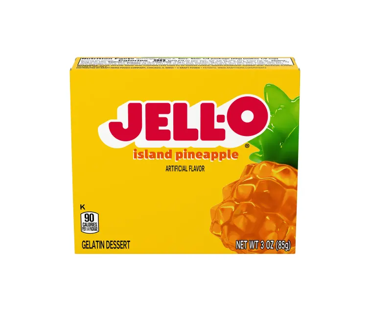 Kraft Heinz Jell-O Island Pineapple Gelatin package