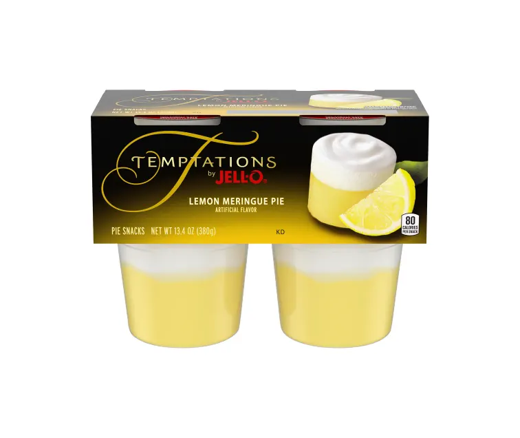 Kraft Heinz Jell-O Temptations Lemon Meringue Pie Cups package