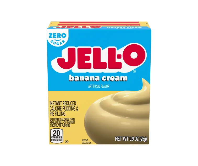 Kraft Heinz Jell-O Zero Sugar Banana Cream Instant Pudding package