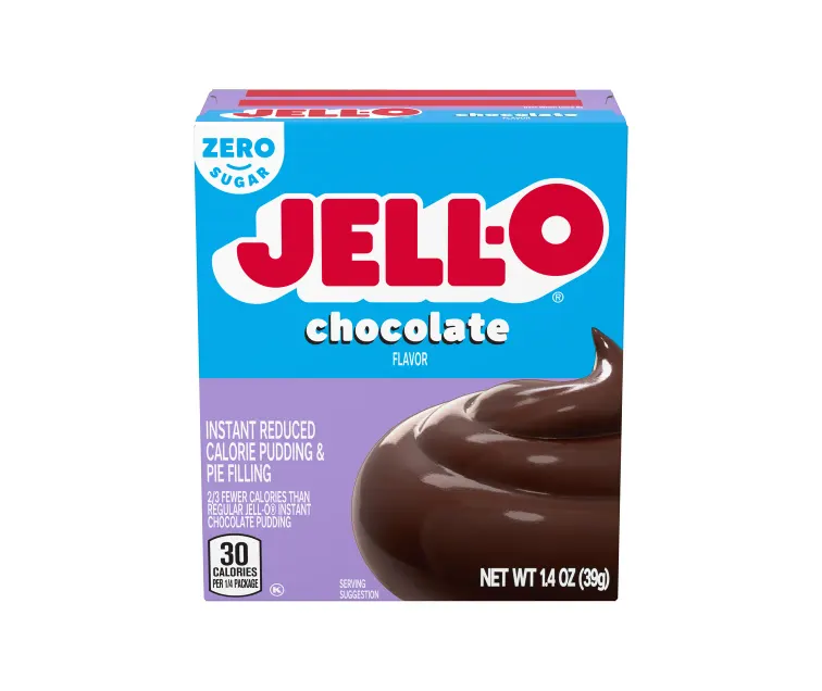 Kraft Heinz Jell-O Zero Sugar Chocolate Instant Pudding package