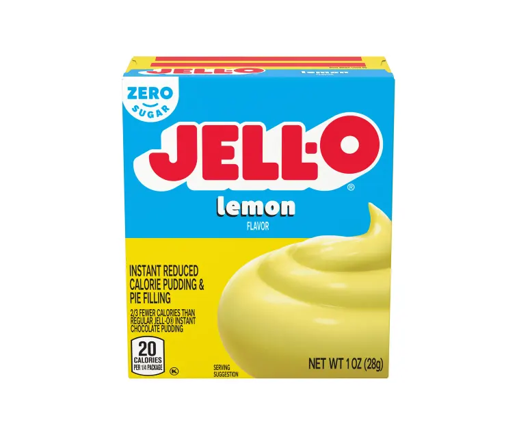 Kraft Heinz Jell-O Zero Sugar Lemon Instant Pudding package