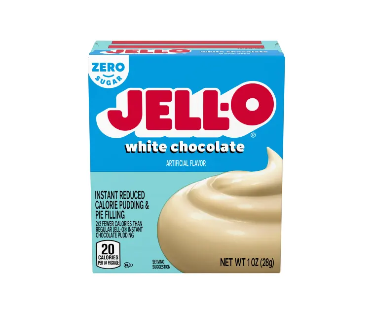 Kraft Heinz Jell-O Zero Sugar White Chocolate Instant Pudding package