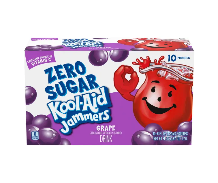 Kraft Heinz Kool-Aid Jammers Grape Zero Sugar package
