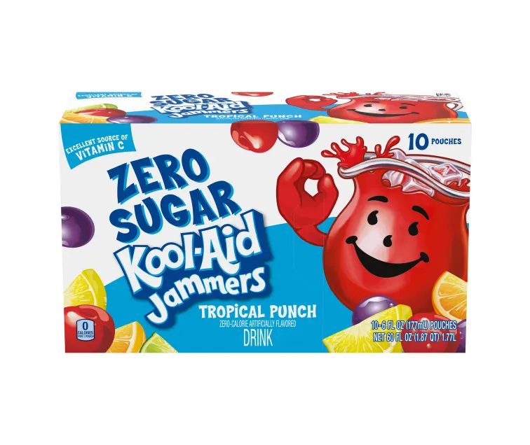 Kraft Heinz Kool-Aid Jammers Tropical Punch Zero Sugar package
