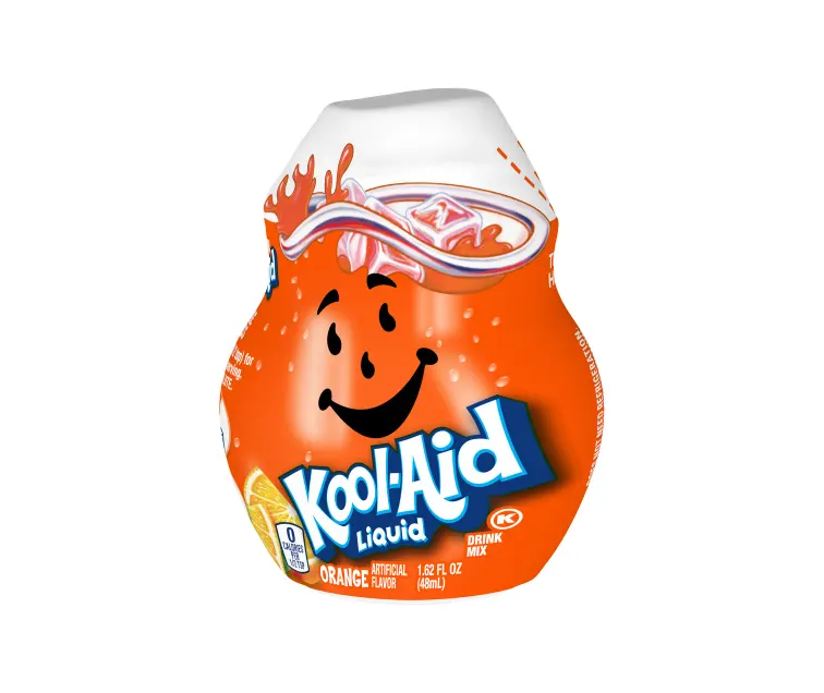 Kraft Heinz Kool-Aid Liquid Orange Drink Mix package