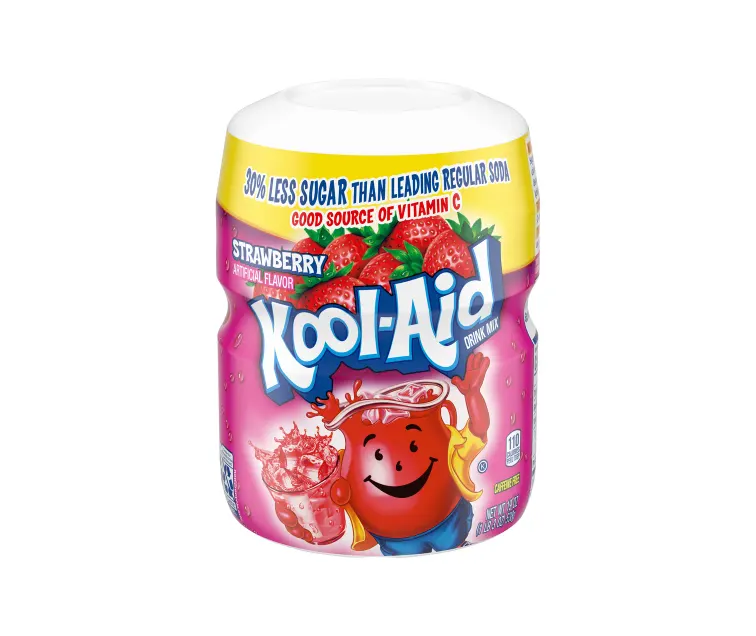 Kraft Heinz Kool-Aid Sugar-Sweetened Strawberry Drink Mix package