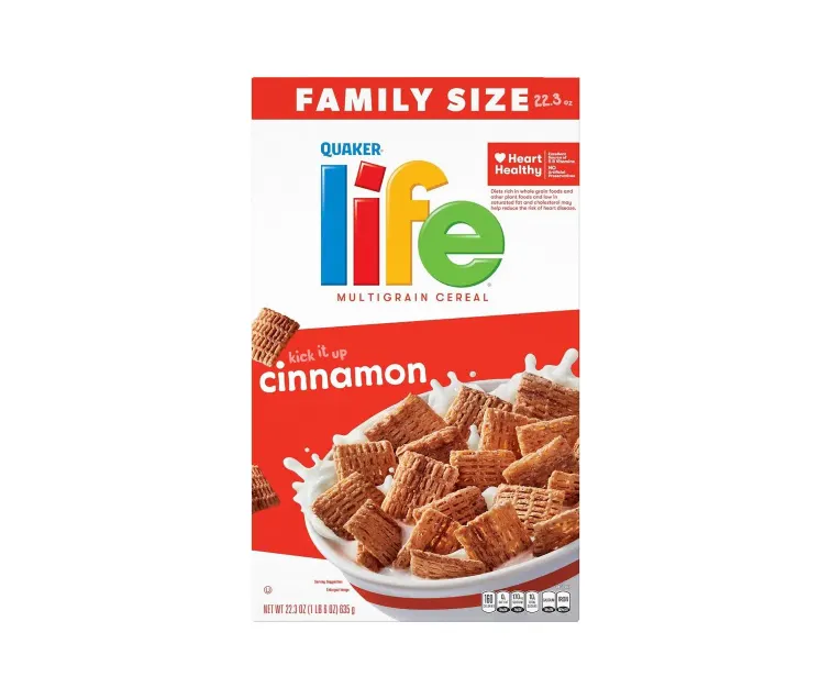 Quaker Life Cereal Cinnamon package