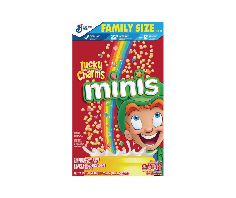 General Mills Lucky Charms Minis package