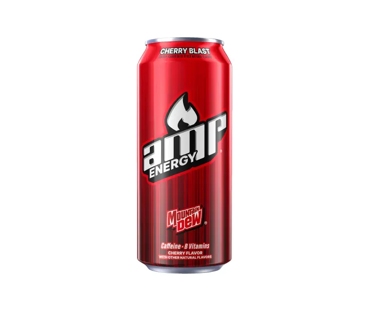 PepsiCo Mountain Dew Amp Energy Cherry Blast package