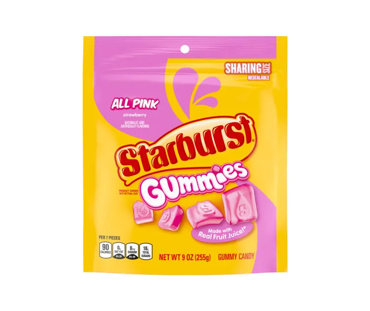 Mars Starburst All Pink Gummies package