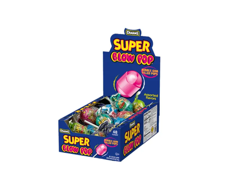 Tootsie Roll Super Blow Pops package